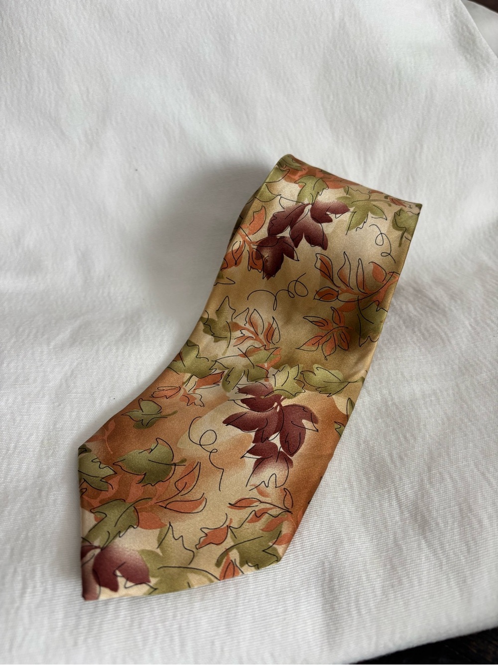 J. Garcia 100% Silk Butterfly Study II Tie | Limited Edition Abstract Leaf Art
